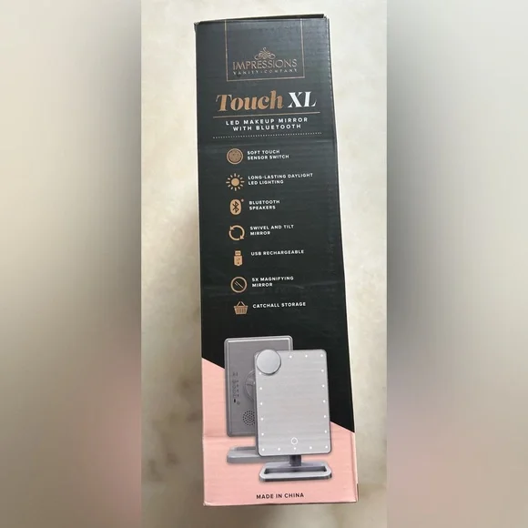 Touch XL Dimmable LED Vanity Mirror w/Bluetooth Speakers-Silver-4 Available💋🪩 - Picture 6 of 10